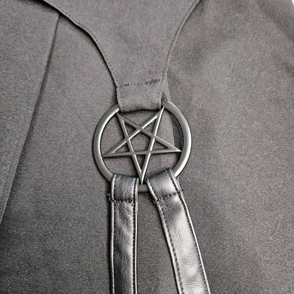 Killstar Crucifire Skirt Small Womens Black Fishnet Mini Gothcore Skater Punk - Picture 2 of 13